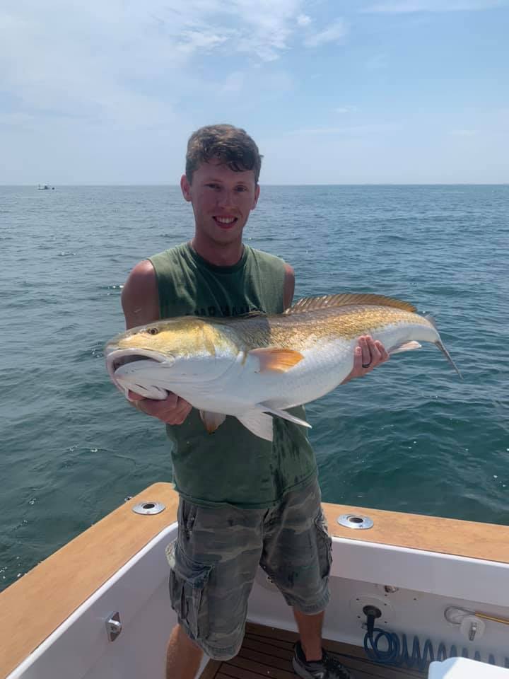 A person fishing in North Carolina