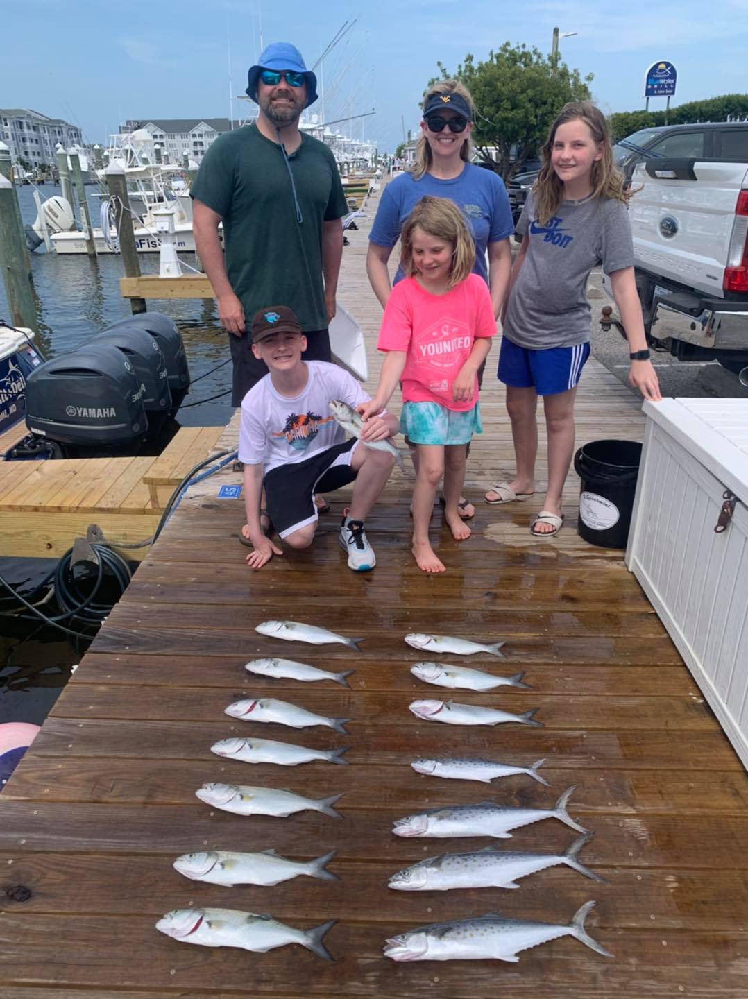 6 spanish mackerel and bluefish caught in NC
