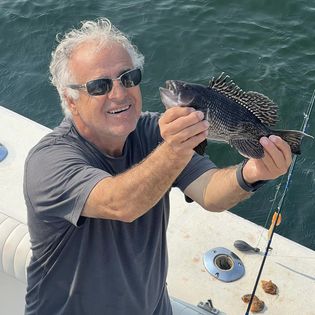 One fisherman angling in Belmar