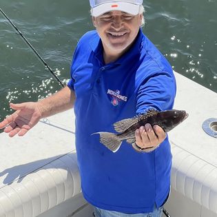 An angler fishing in New Jersey's waters