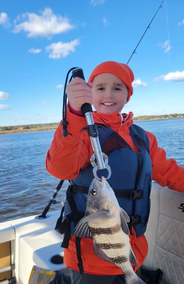 A lone black drum fish caught in Biloxi