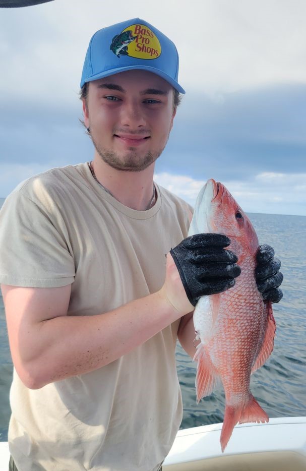 Lone angler fishing in Biloxi