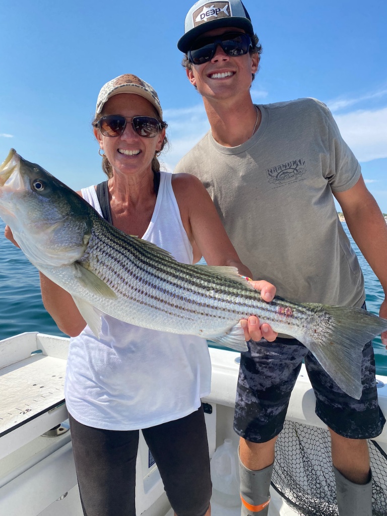 Striped bass fishing in MA