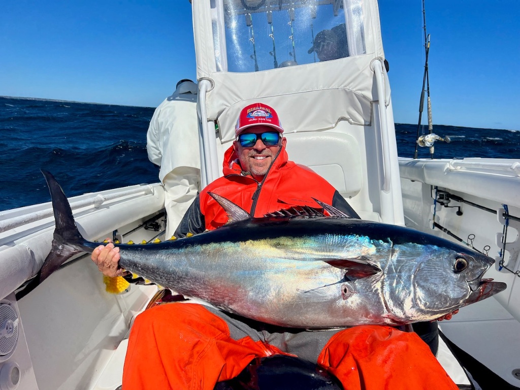 Yellowfin tuna caught by fisherman in Truro