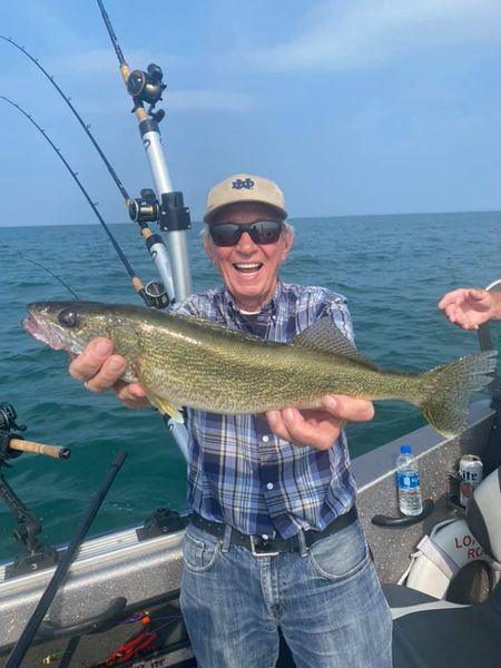 A lone angler fishing in Michigan