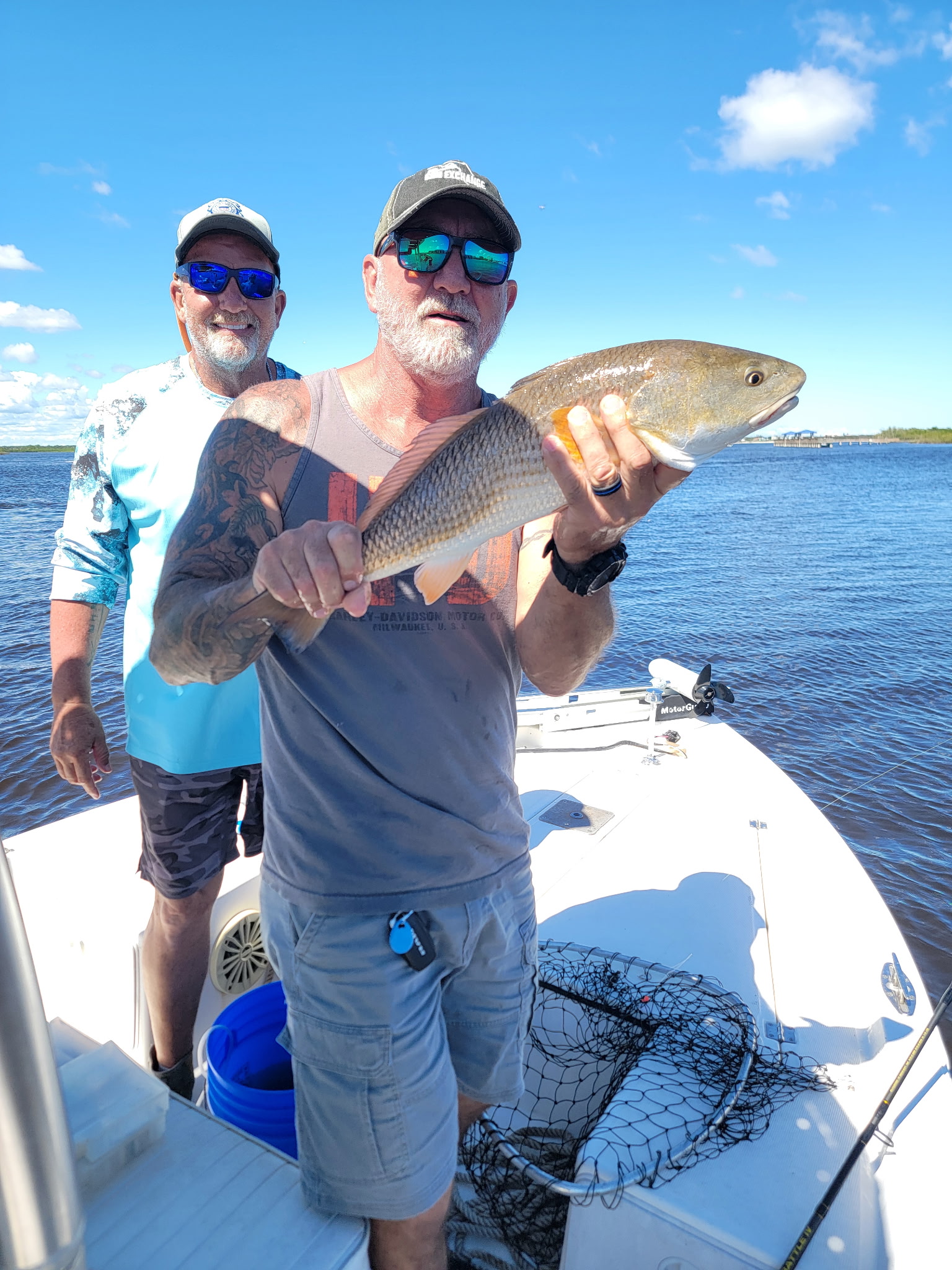 Redfish caught during fishing tour in Ponce Inlet FL