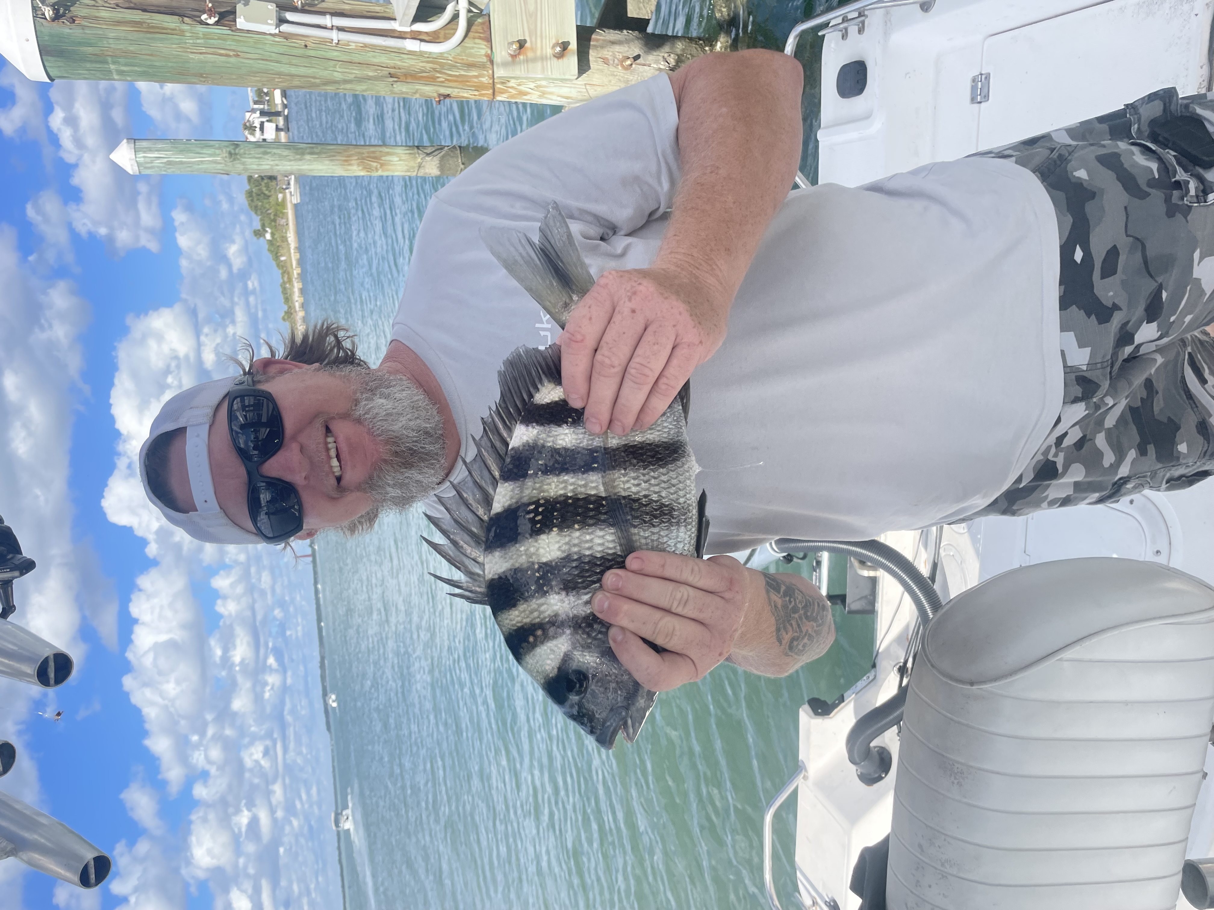Sheepshead fish caught during fishing charter in Ponce Inlet FL