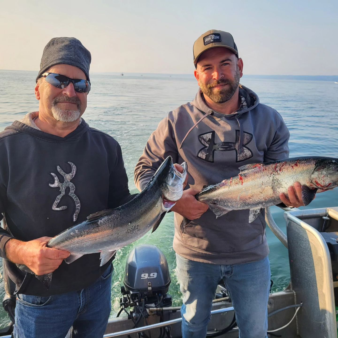 Two anglers fishing in Campbell River, BC