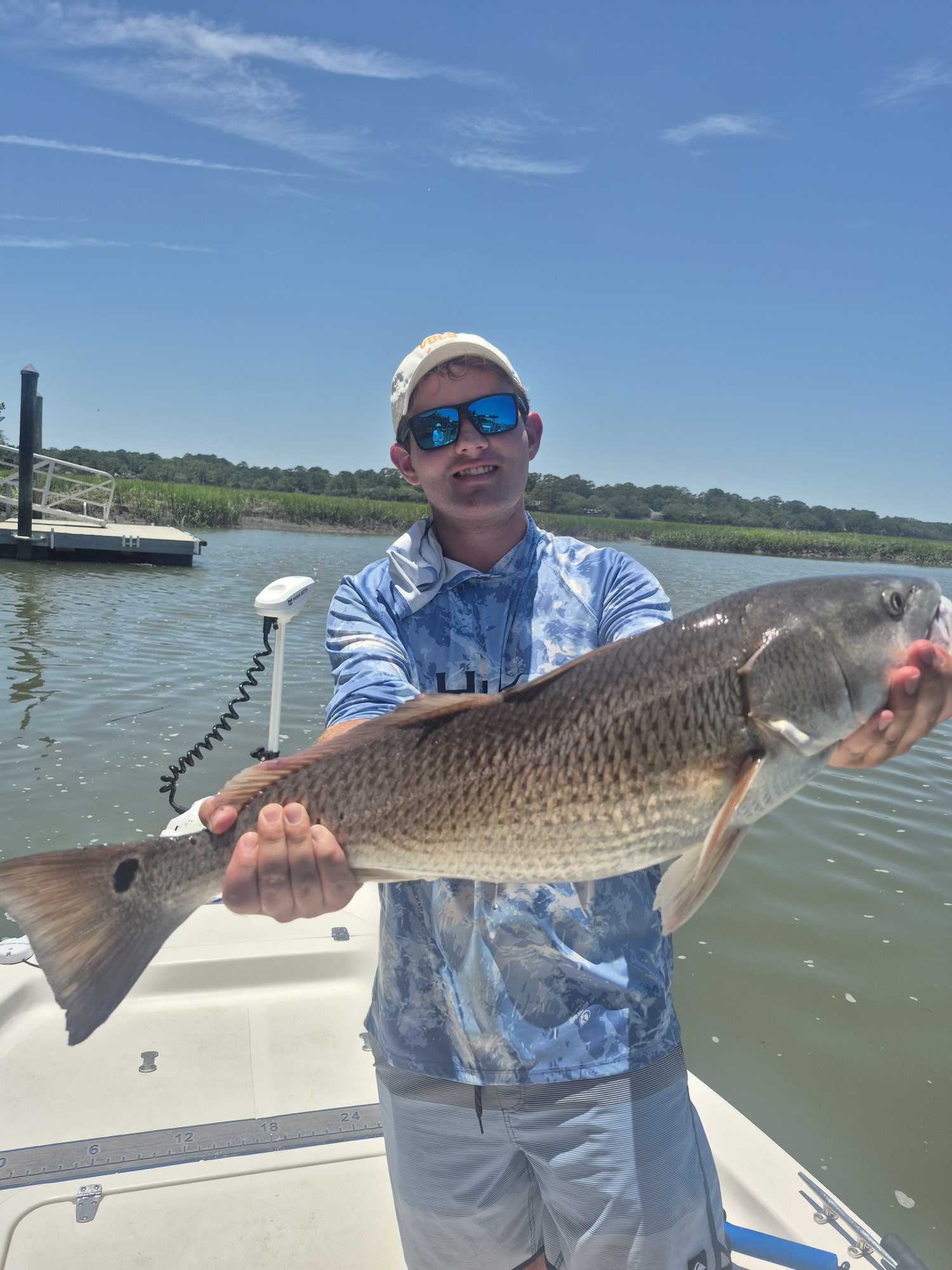 Large redfish caught while fishing on Hilton Head Island SC