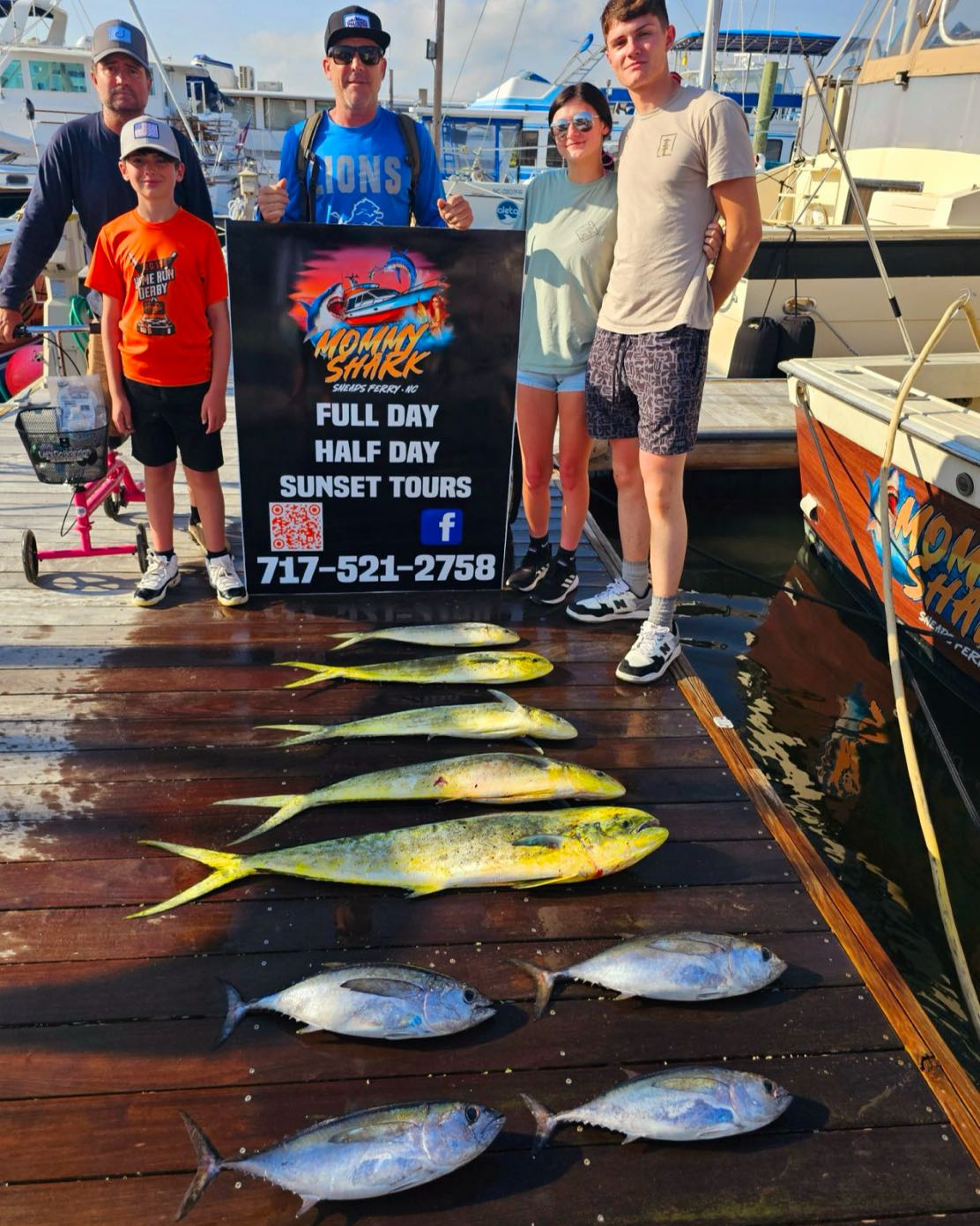 7 dogtooth tuna and yellowfin tuna caught during fishing trip in NC