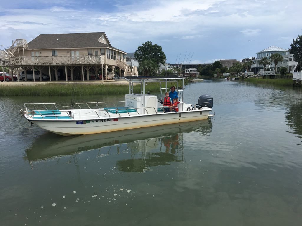 Two anglers enjoying a fishing trip in SC
