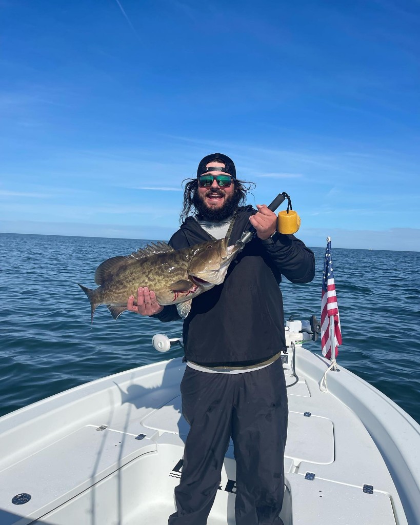 A single gag grouper fish caught in FL