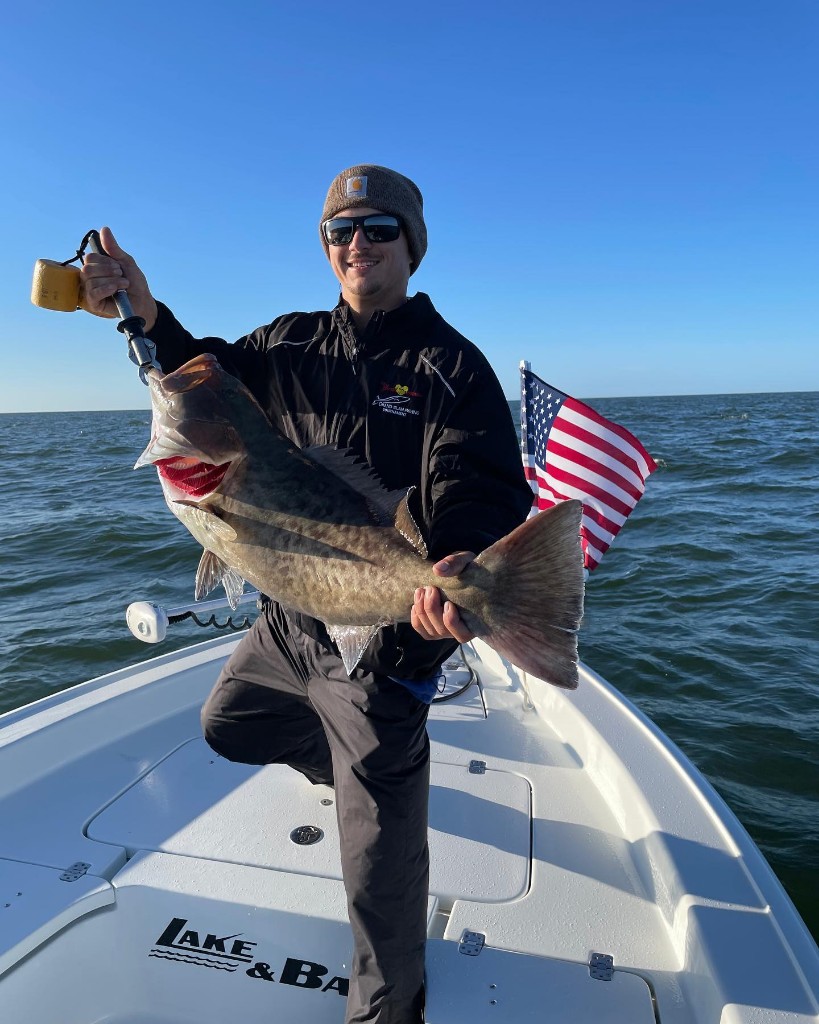 Gag grouper fish caught in Hudson