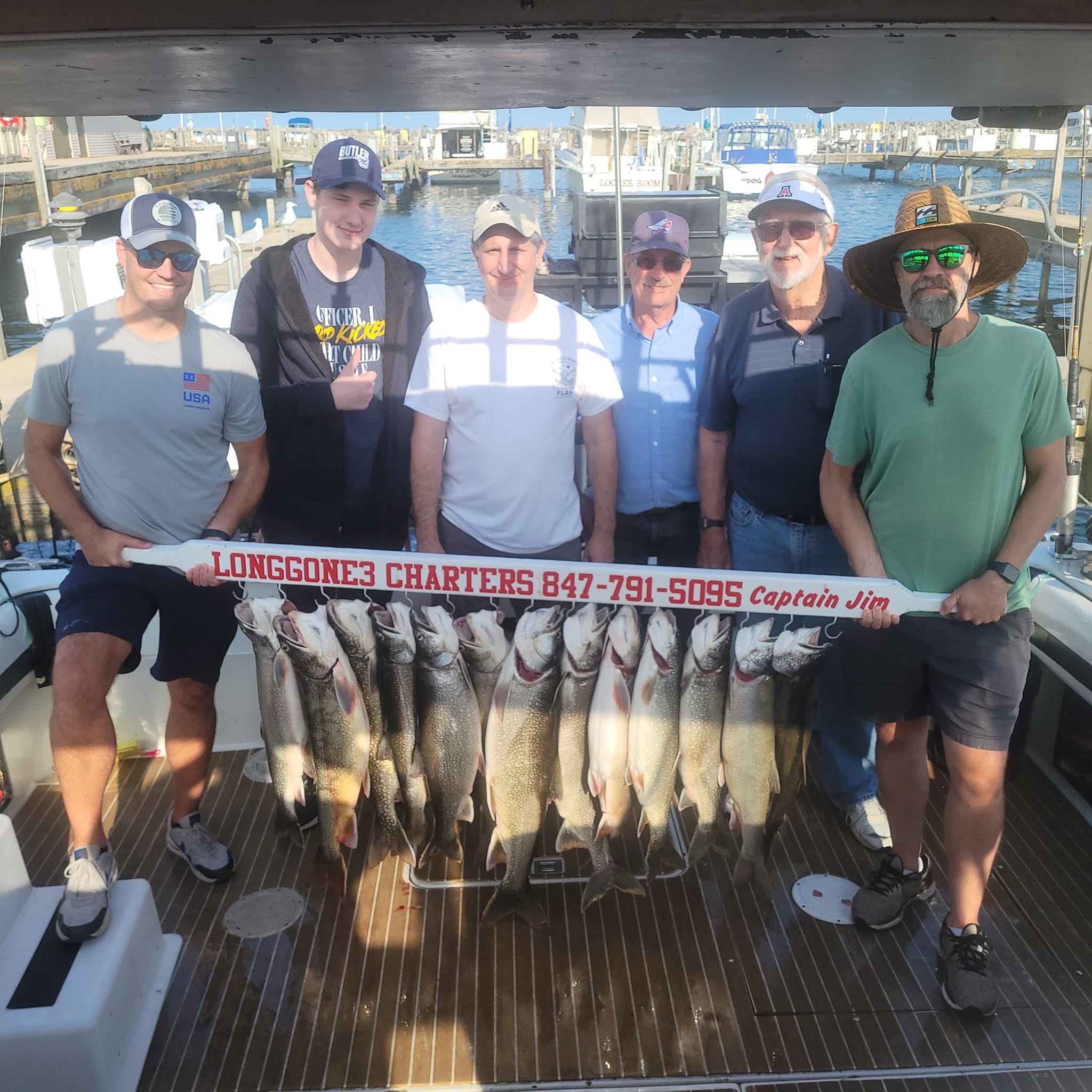 7 Coho Salmon caught while fishing in Waukegan