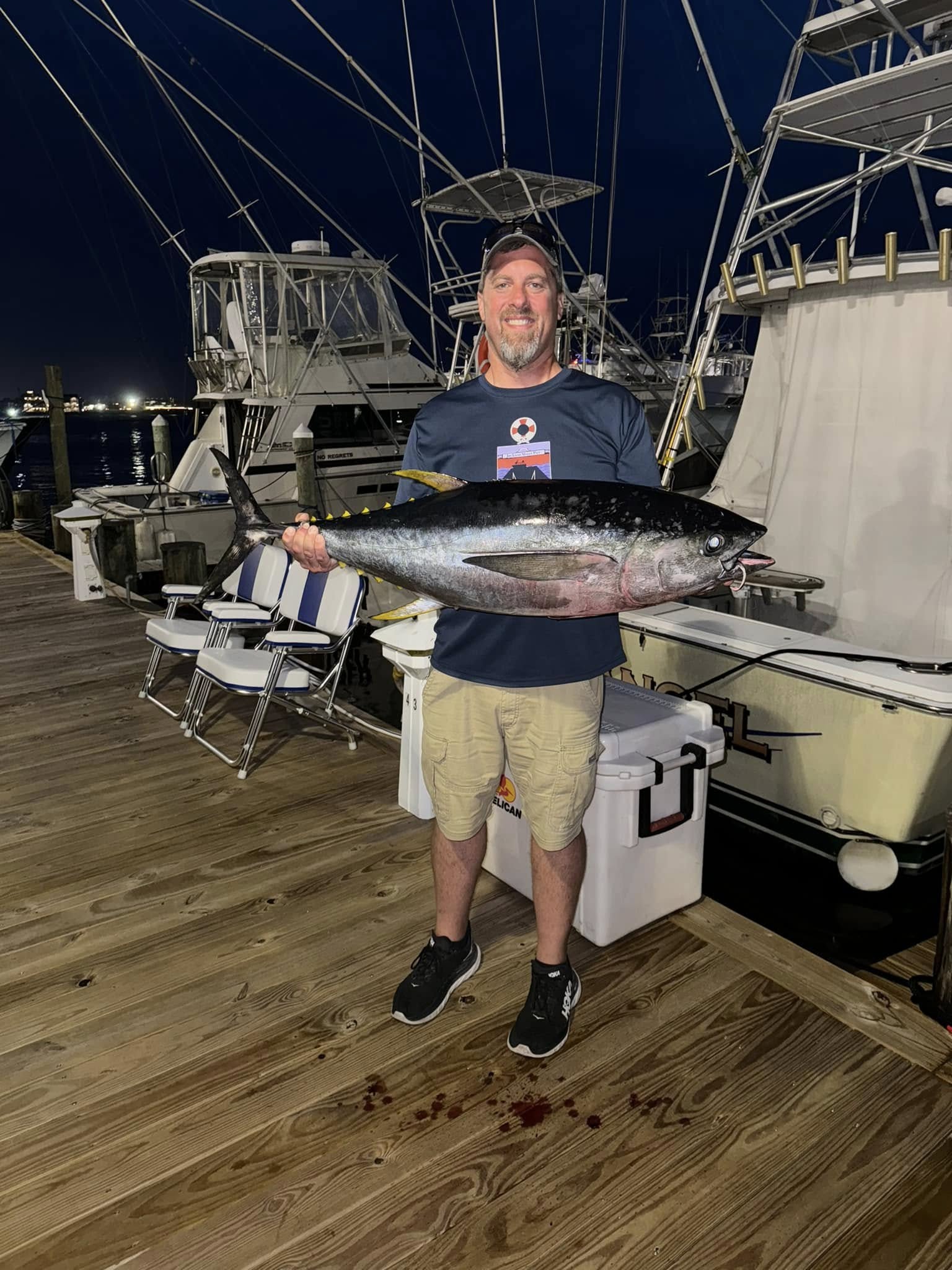 Yellowfin tuna, 27-inch fish caught while fishing in Ocean City