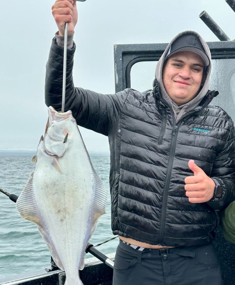 Pacific Halibut fish caught while fishing in AK