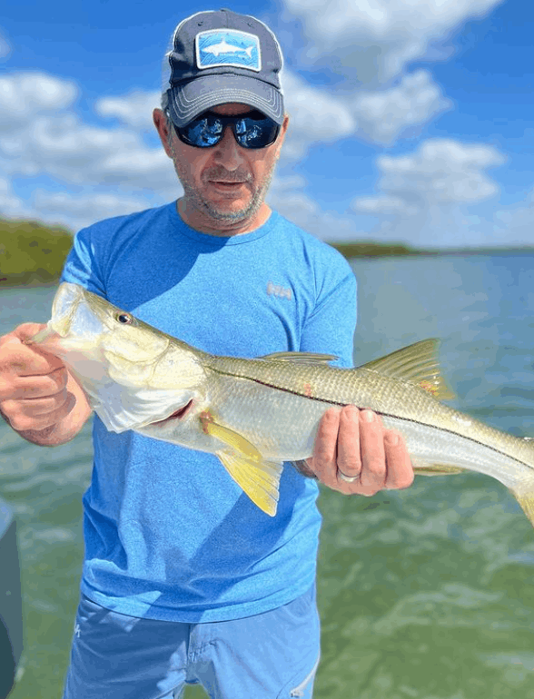 Snook, a 20-inch fish caught fishing in FL