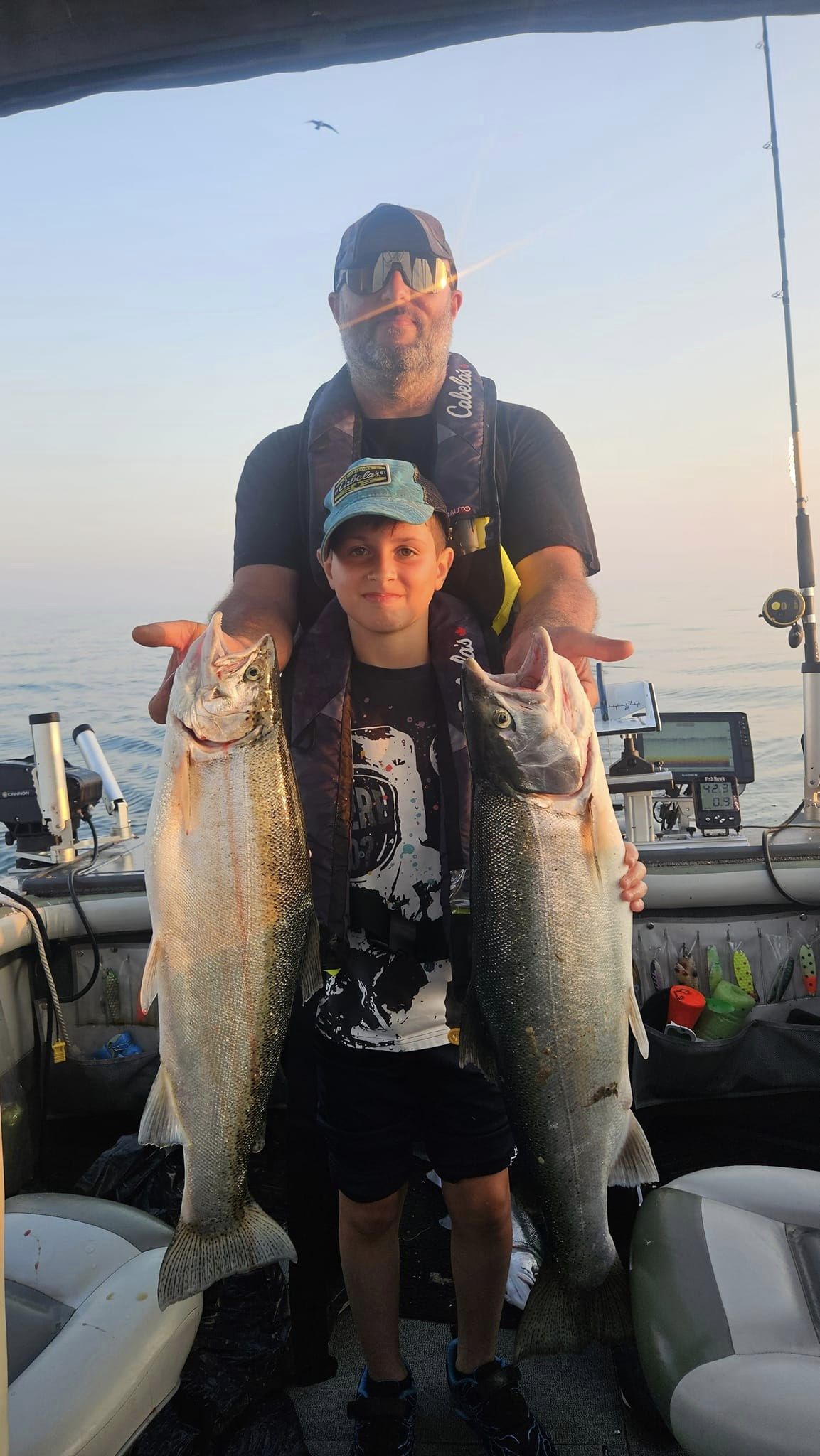 Coho and Chinook salmon, 34 inches long, caught while fishing in Toronto