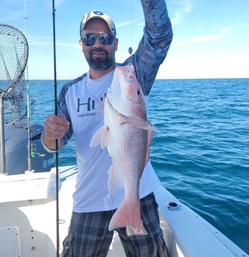 One angler fishing in the Gulf Shores