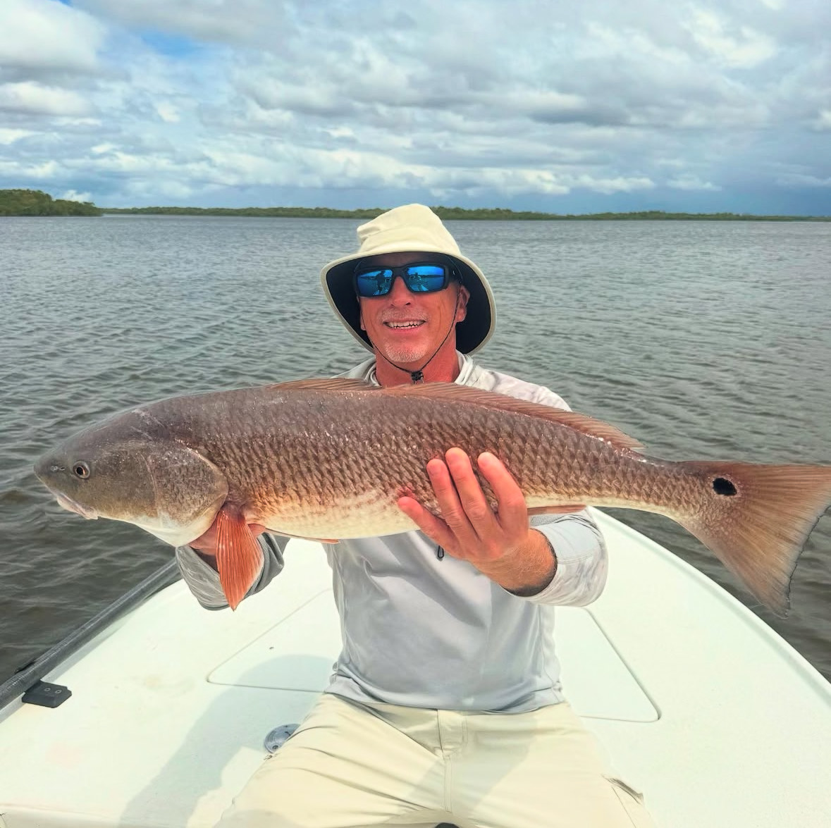 Redfish caught in Boca Raton, Florida during fishing