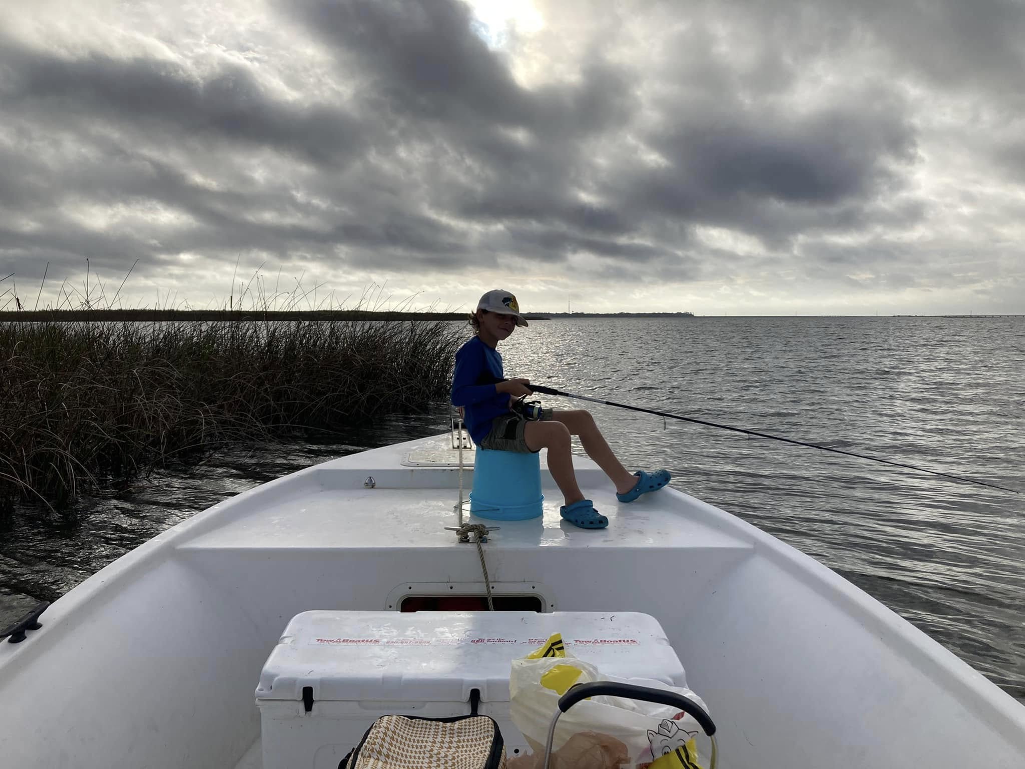 Fisherman enjoying a day of fishing in Apalachicola