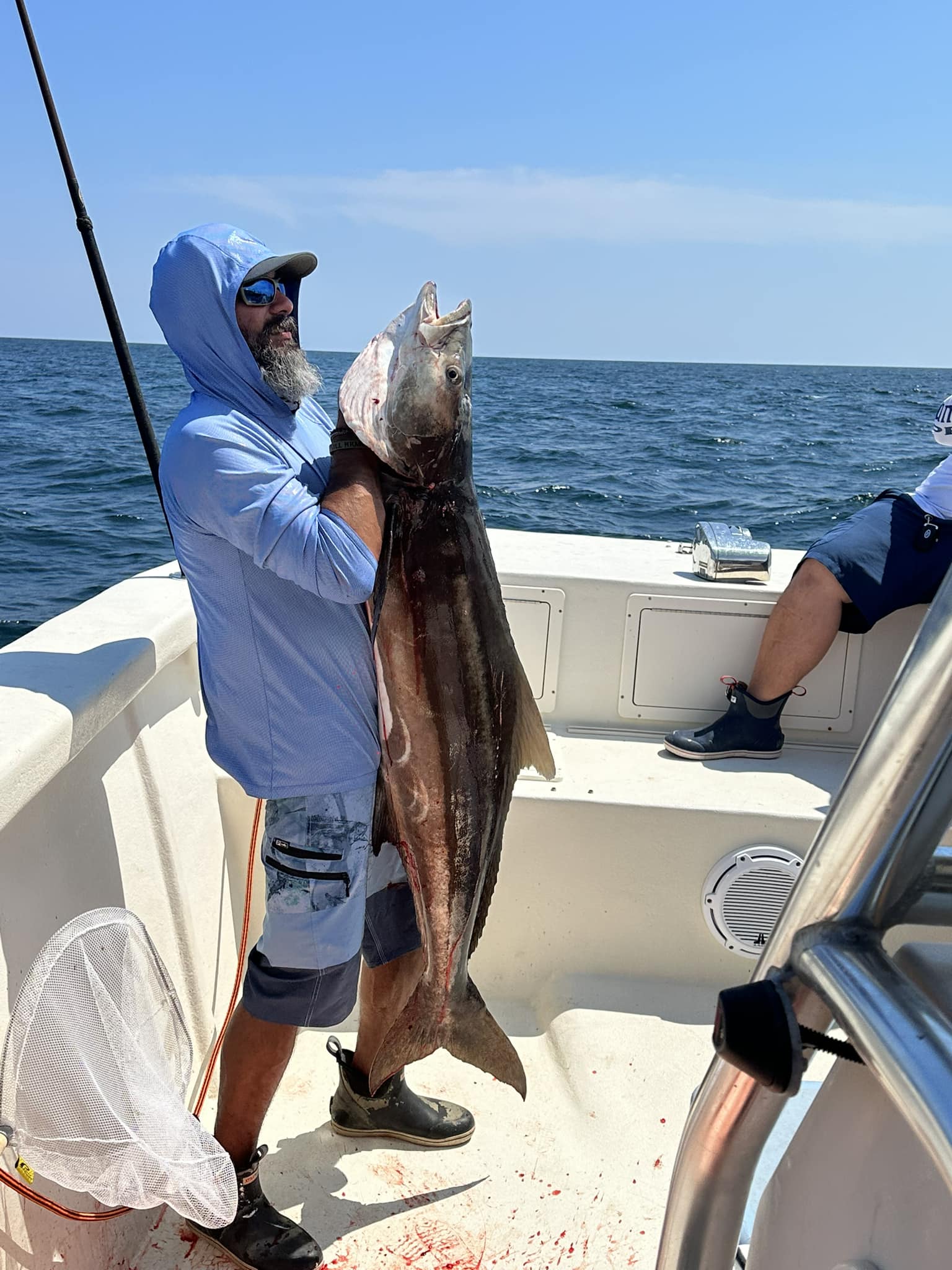 A single cobia fish caught while fishing on Dauphin Island