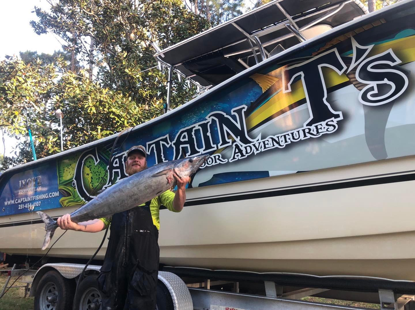 Wahoo fish caught while fishing on Dauphin Island