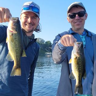 Two people fishing in Minnesota