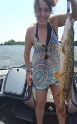 A person fishing in Minnesota