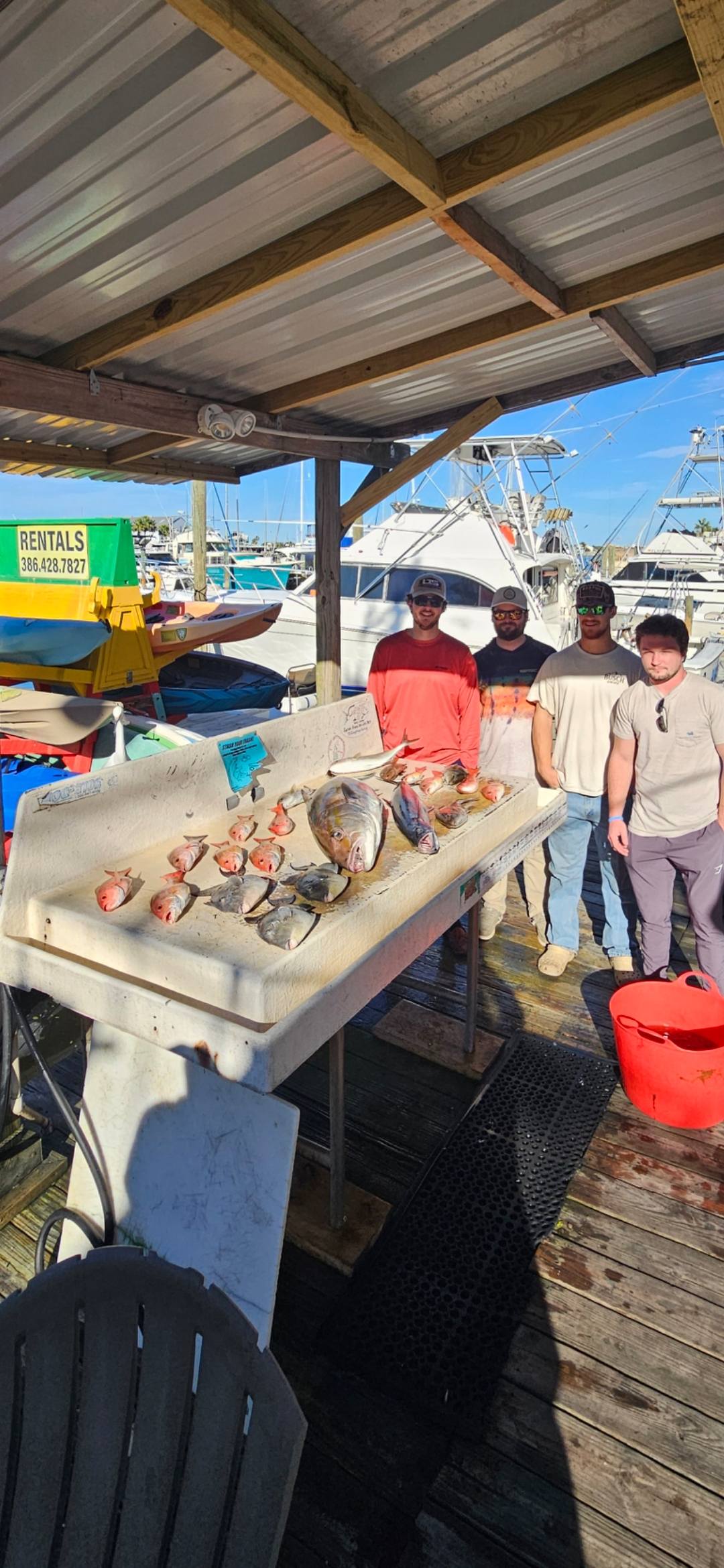 Five anglers fishing in Florida