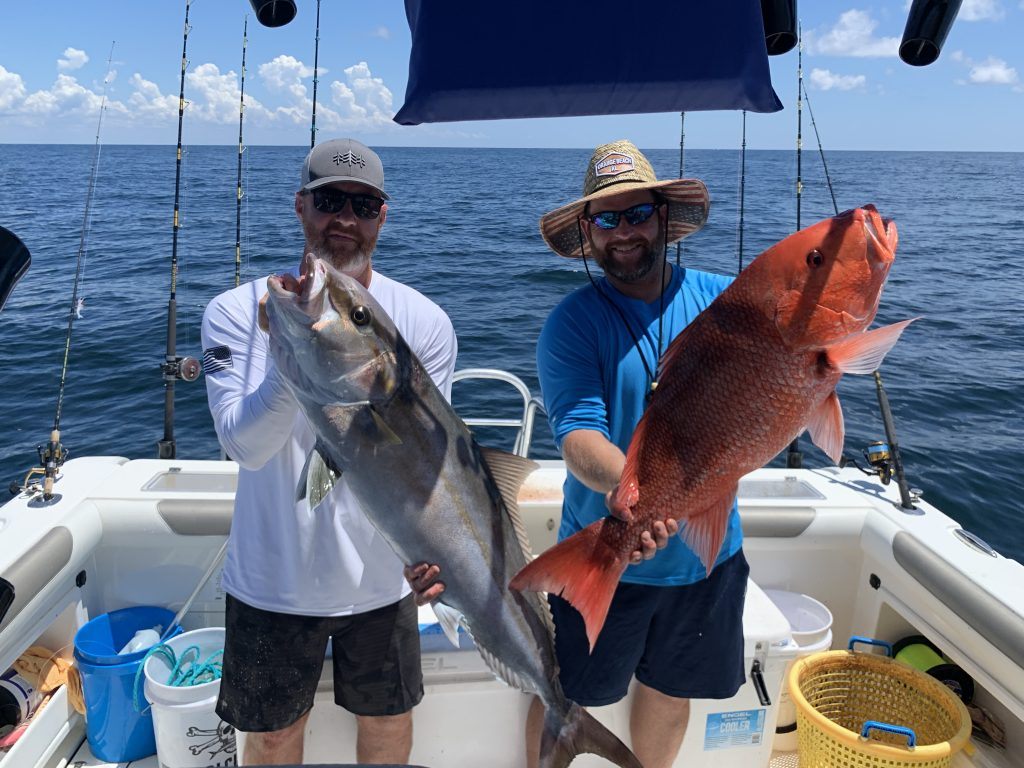 Two anglers with a great catch in Pensacola