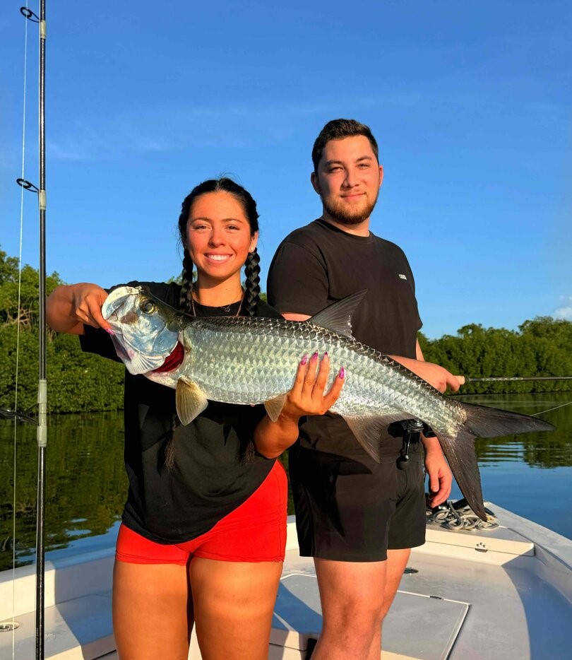 Tarpon catch on fishing boat in San Juan PR