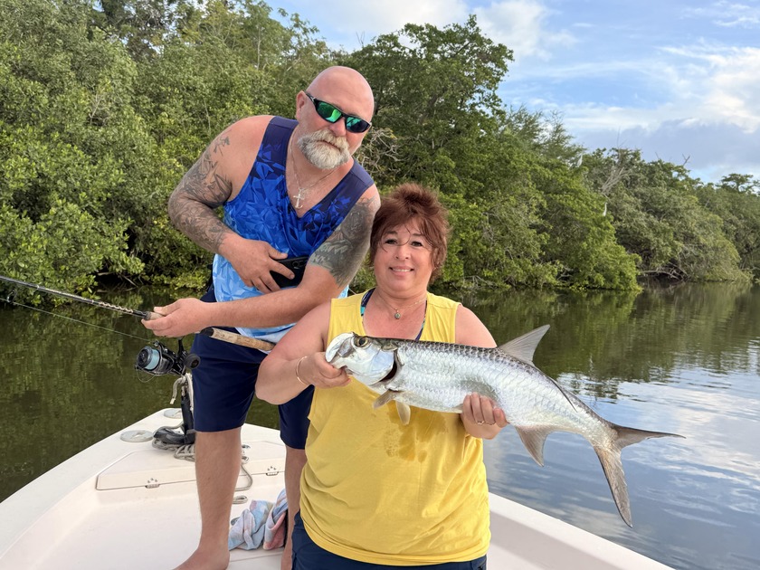 Tarpon catch on fishing boat in San Juan PR
