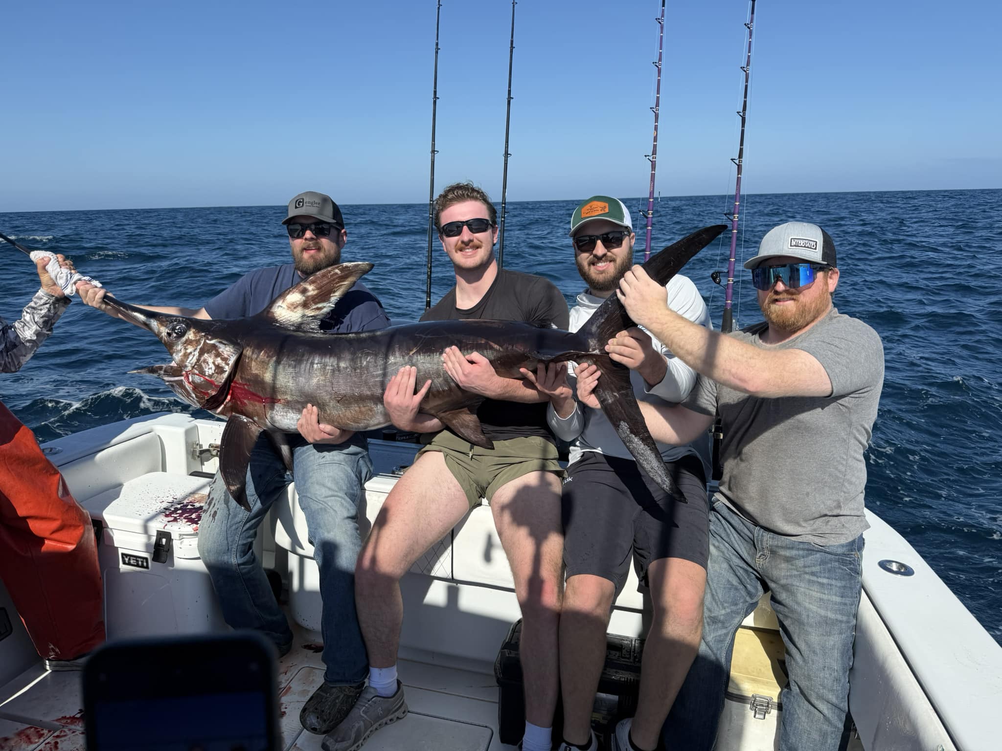 4 people fishing in LA