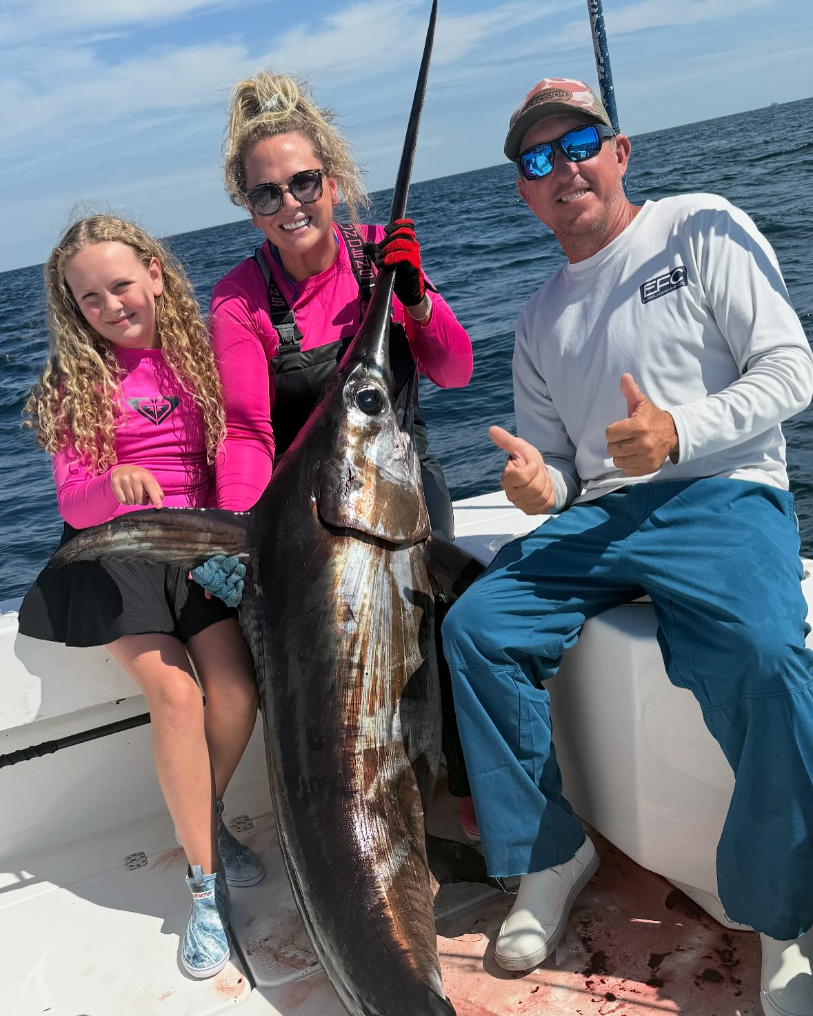 1 swordfish caught while fishing