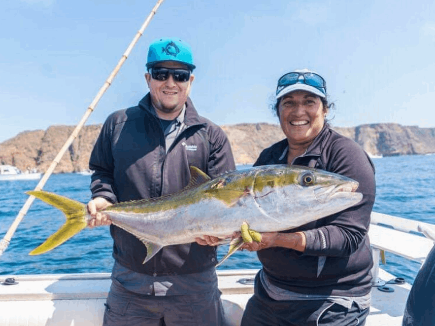 Two anglers fishing in California