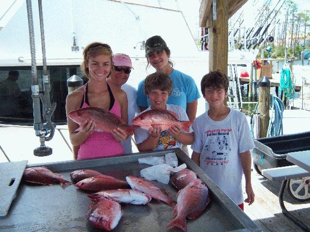 4 fish caught during fishing trip in Orange Beach