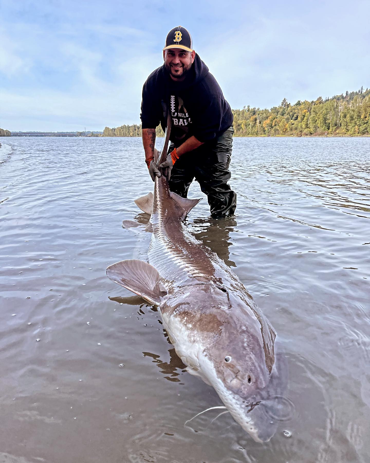 A single angler fishing in BC