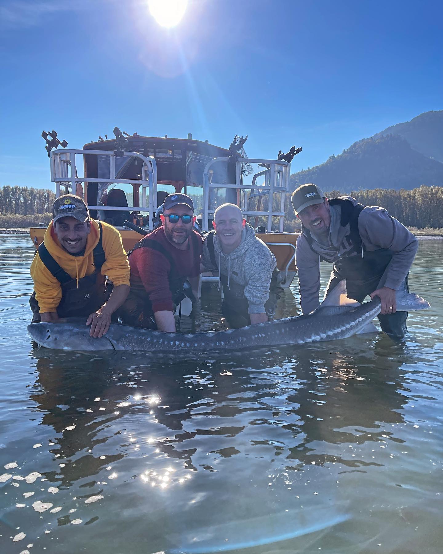 Four people fishing in Chilliwack