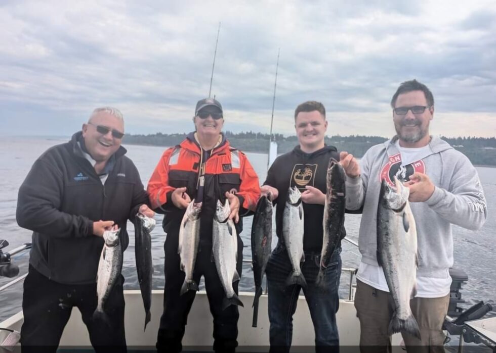8 chinook salmon and bluefish caught in Edmonds