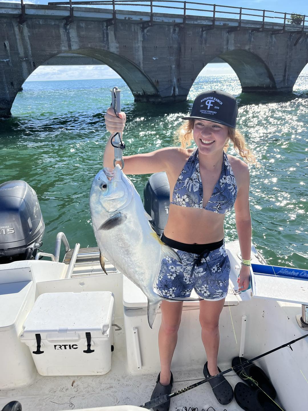 Permit fish caught while fishing in Marathon FL