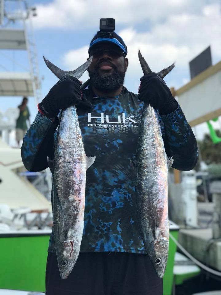 Two king mackerel fish caught in Fort Lauderdale