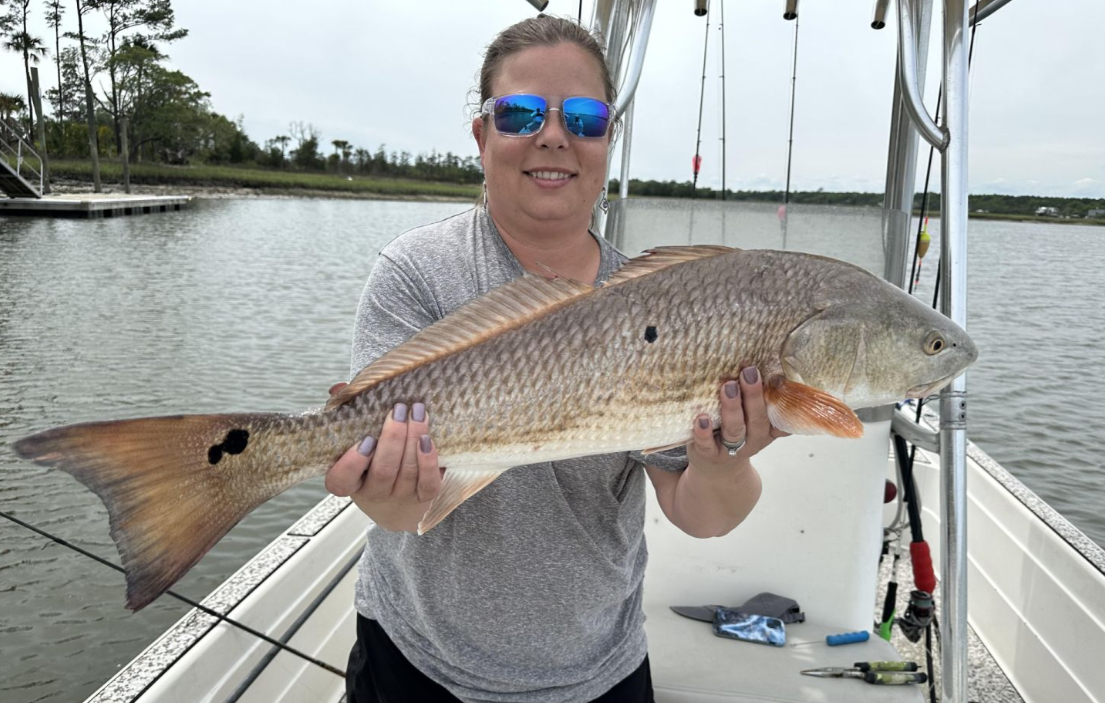 Redfish measuring 32 inches caught in SC