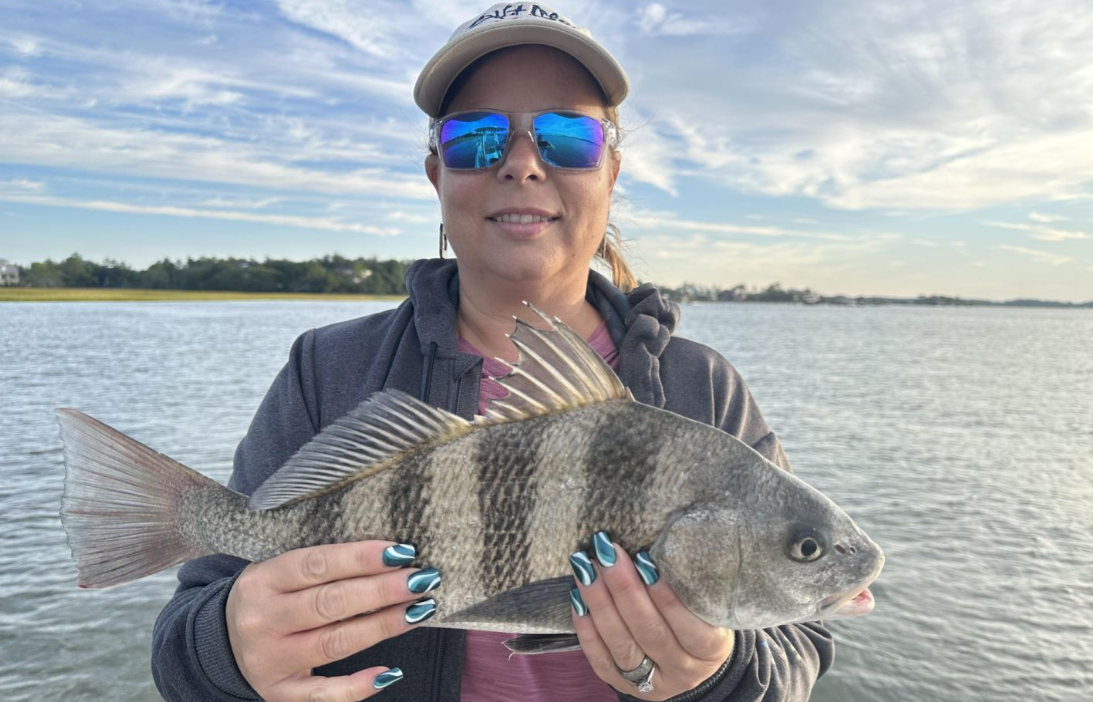 Black Drum fish caught while fishing in South Carolina