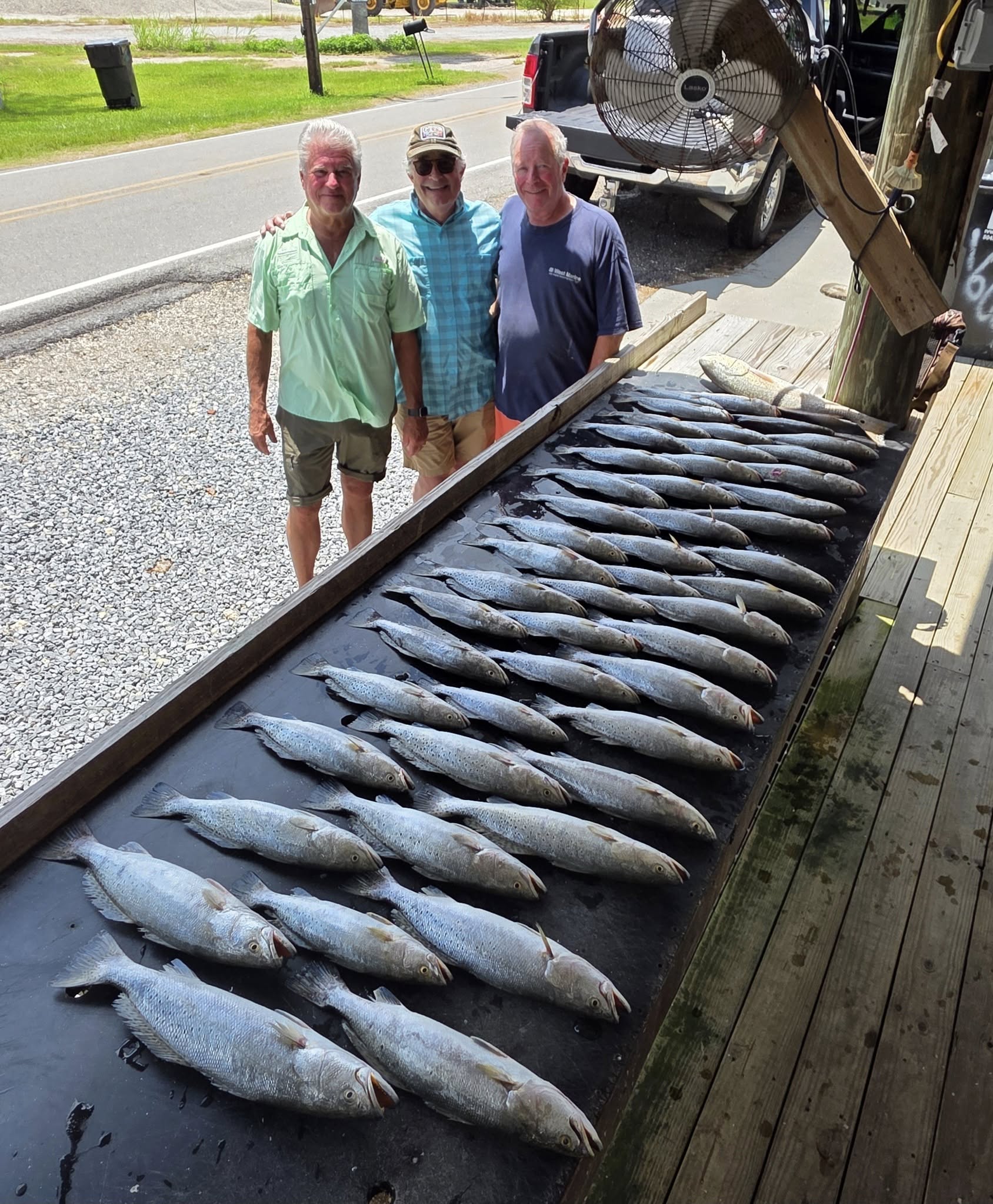 Spotted Weakfish caught while fishing in LA