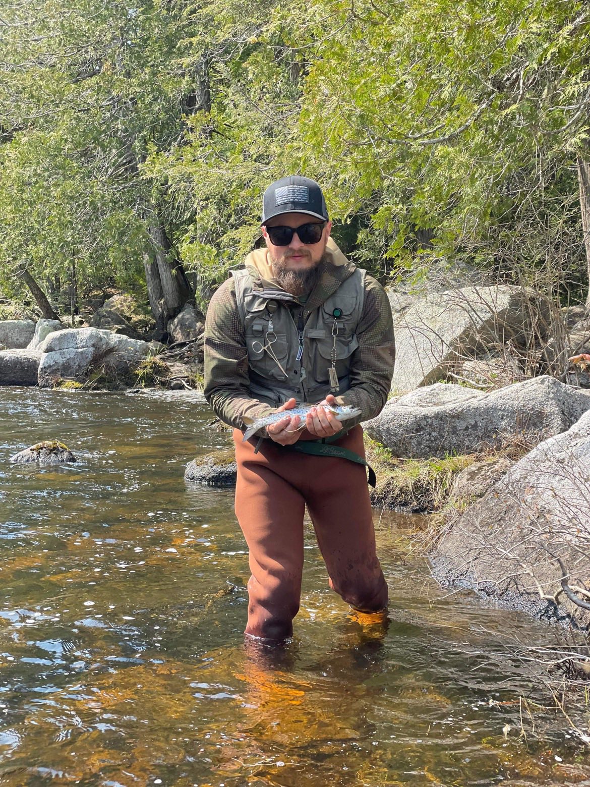 One person fishing in Brownville