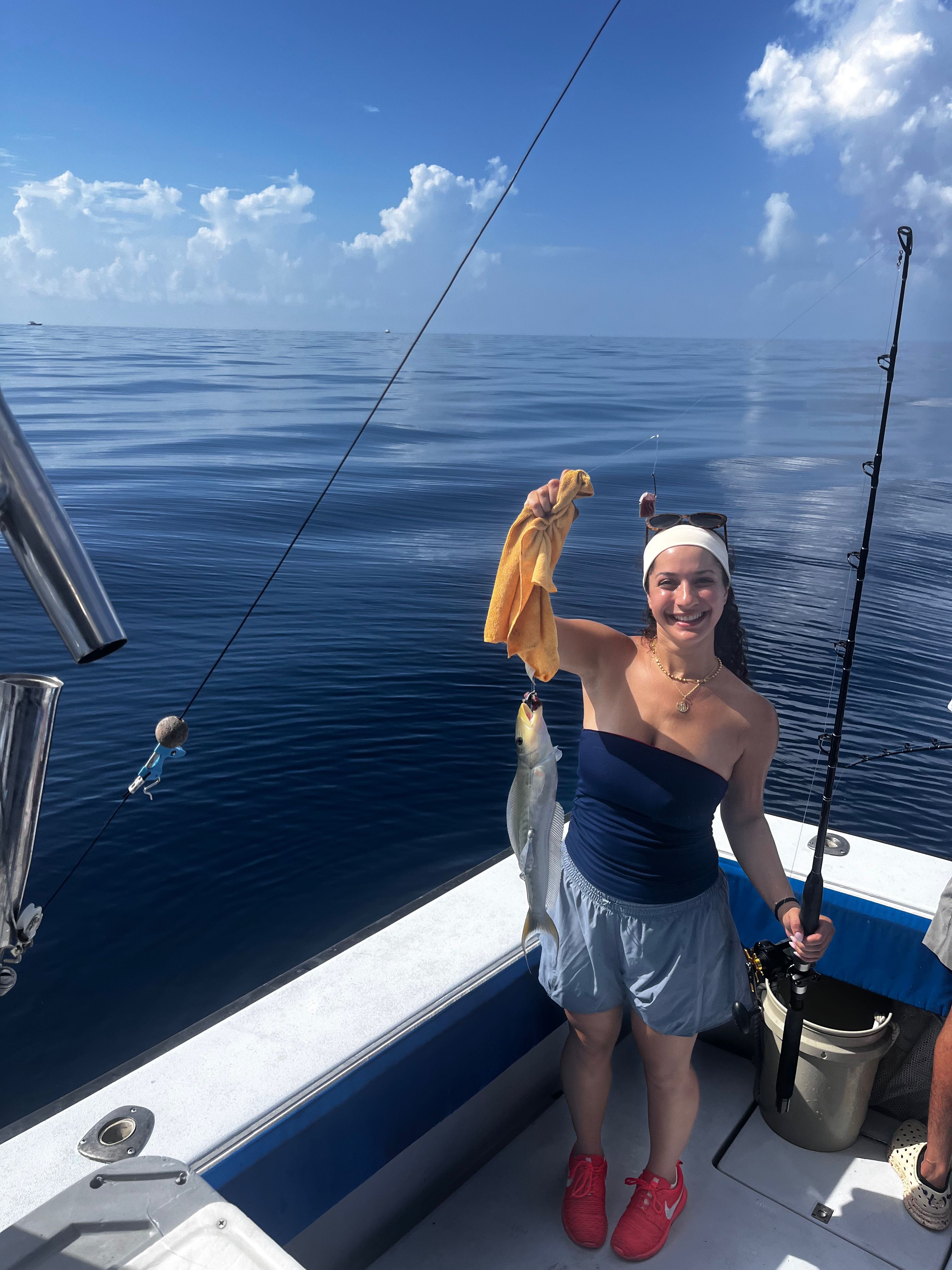 Successful fishing catch displayed on boat in Riviera Beach FL waters