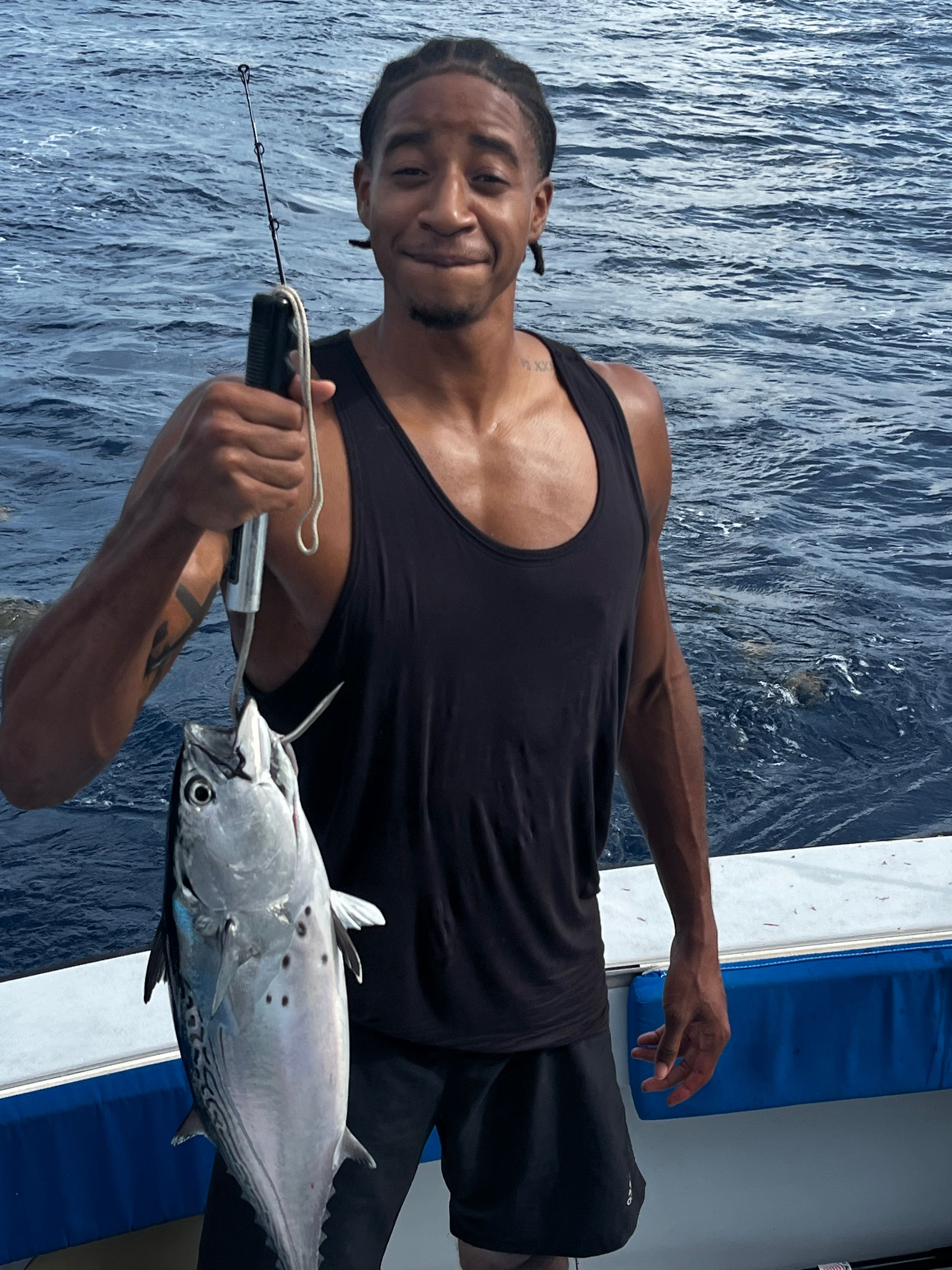 Little tunny fish caught during fishing trip in Riviera Beach Florida