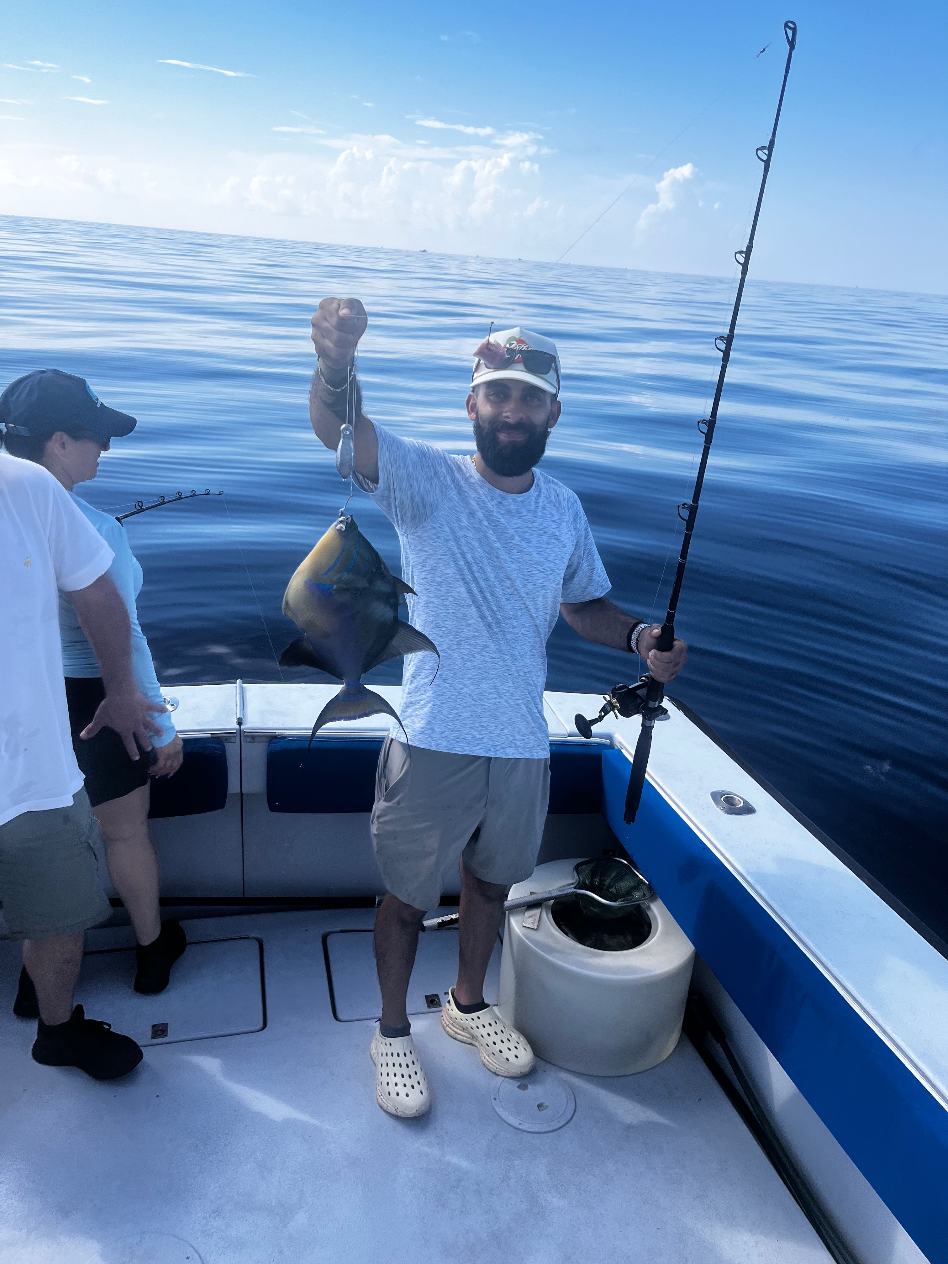 Queen Triggerfish caught during fishing charter in Riviera Beach FL