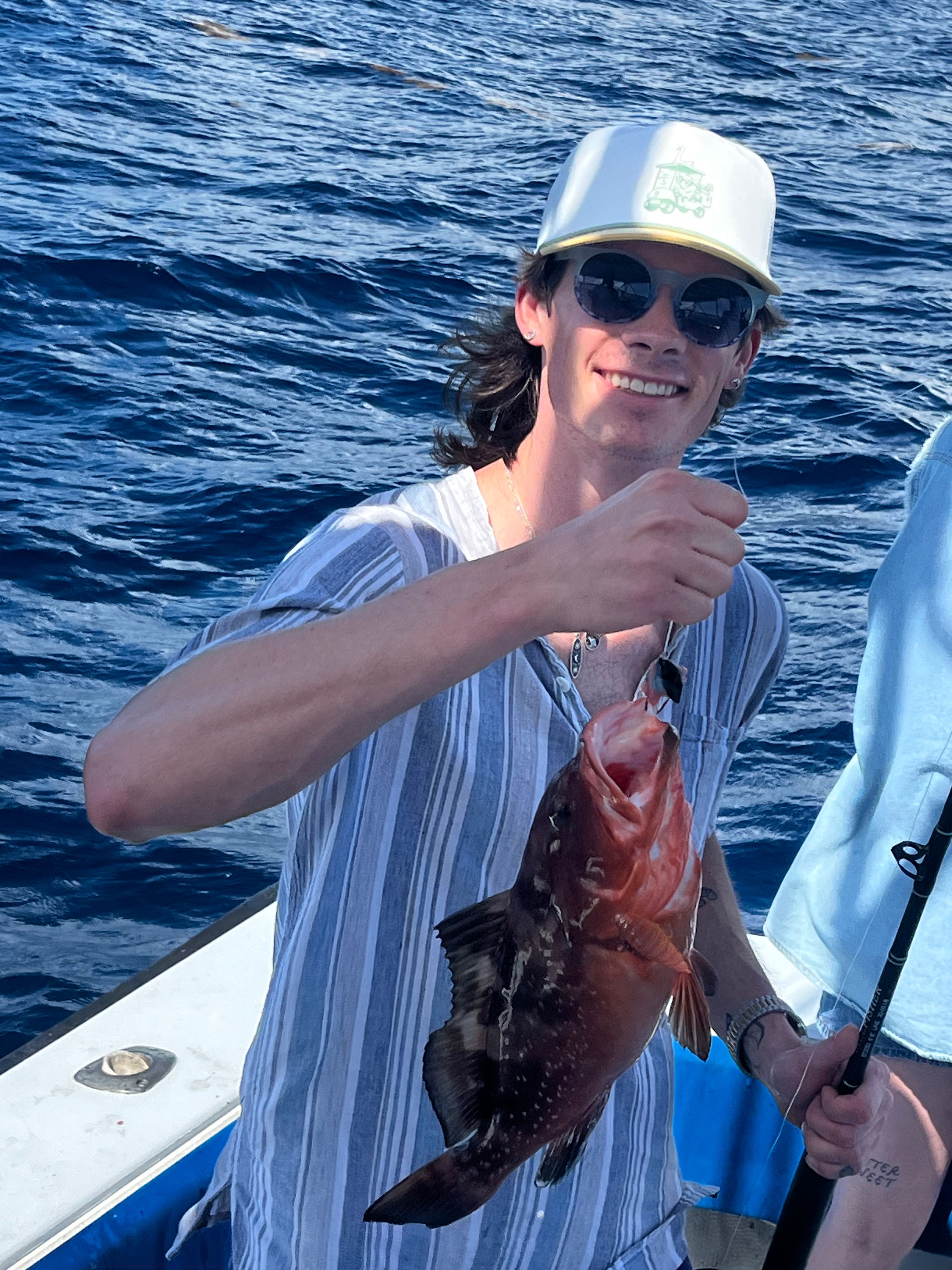 Red grouper caught during fishing charter in Riviera Beach FL
